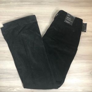 Banana Republic black wide leg cuffed corduroy jeans size 10